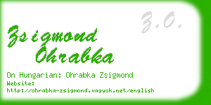 zsigmond ohrabka business card